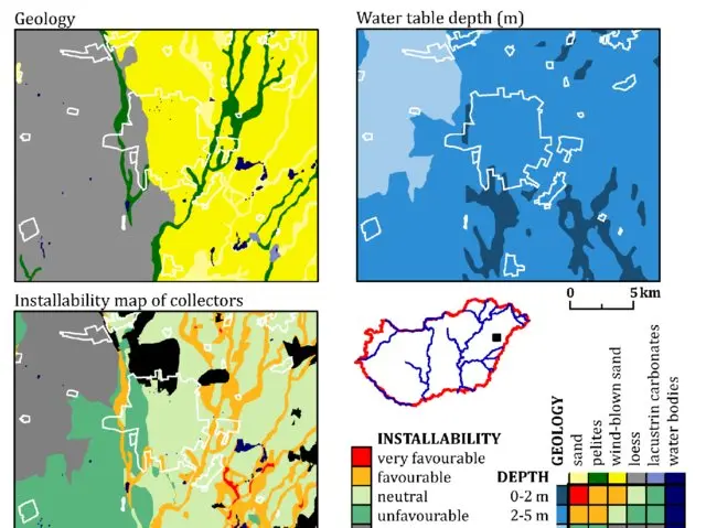 Installability map of soil collectors around Debrecen Installability map of soil collectors around Debrecen